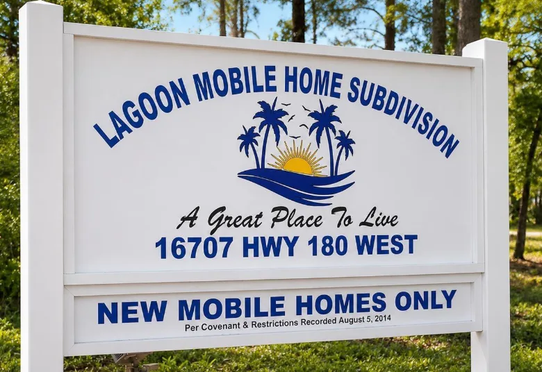 Lagoon Mobile Home neighborhood in Gulf Shores
