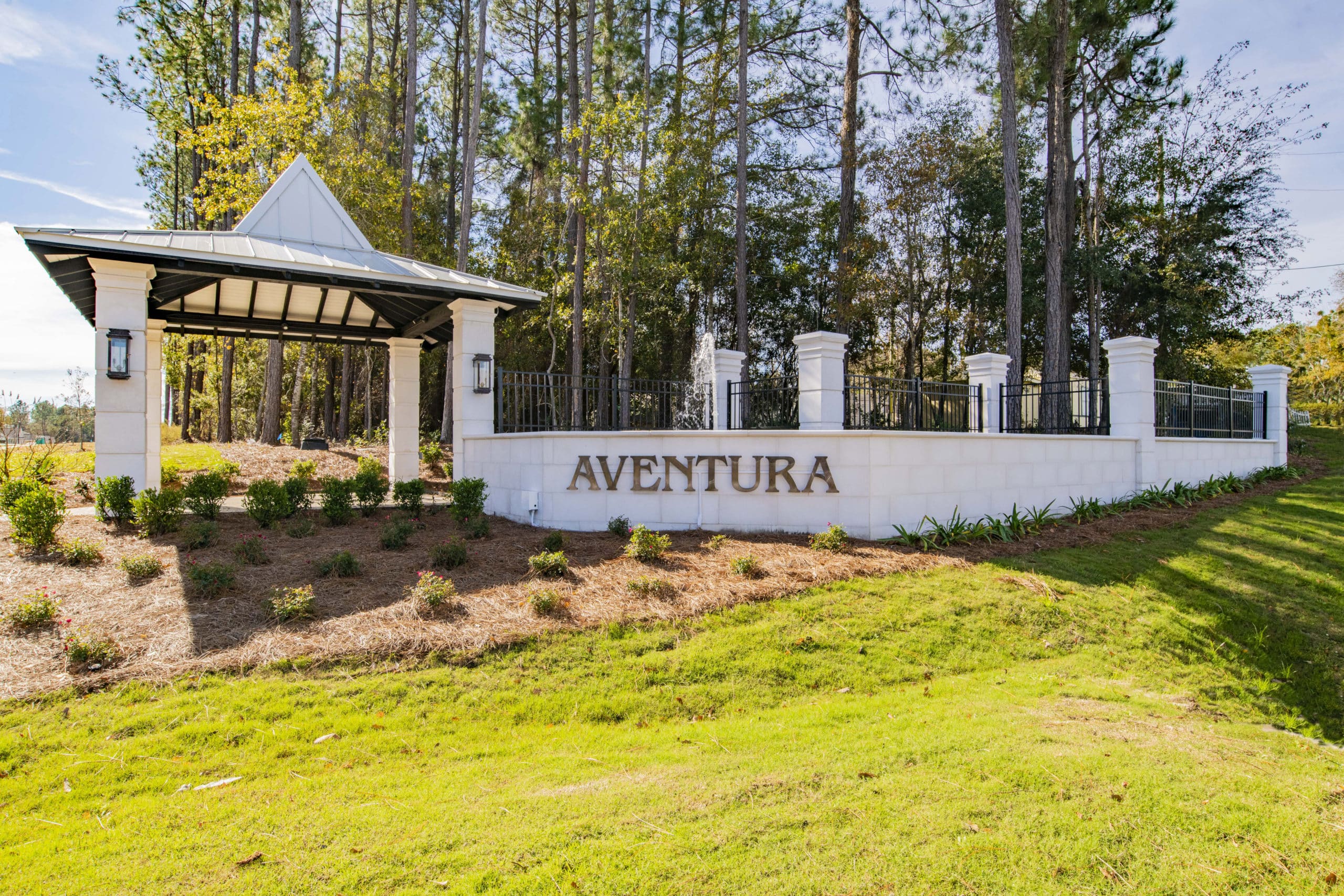 Aventura neighborhood entrance in Gulf Shores